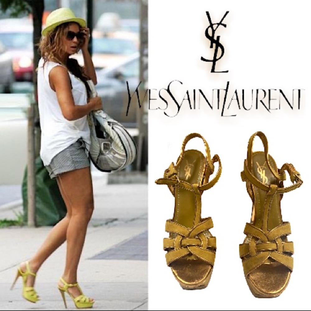 YSL Tribute Platform Sandals!